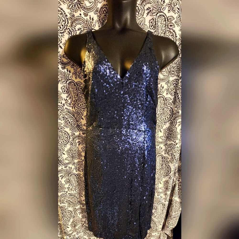Blue sequence dress